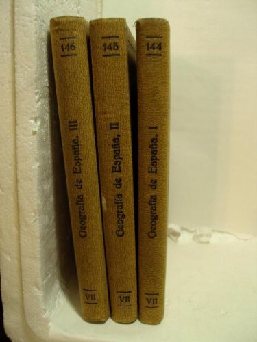 Portada del libro de GEOGRAFÍA DE ESPAÑA. Tres tomos