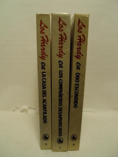 Portada del libro de LOS HARDY EN LA CASA DEL ACANTILADO, LOS COMPAÑEROS DESAPARECIDOS Y ORO ESCONDIDO (3 tomos)