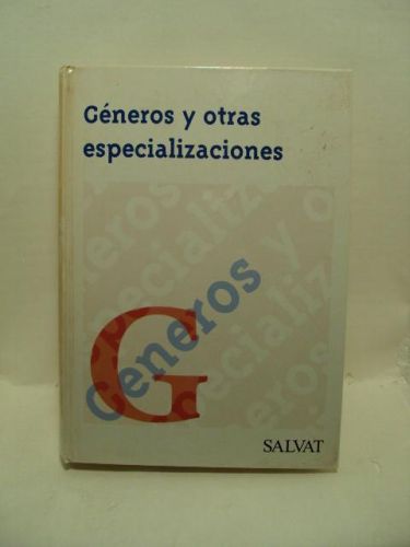 Portada del libro de GÉNEROS Y OTRAS ESPECIALIZACIONES, Vol 5