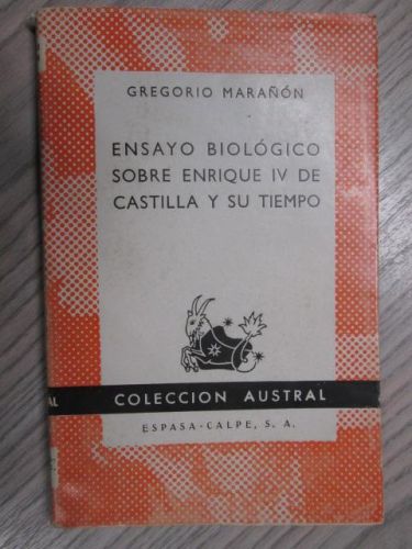 Portada del libro de ENSAYO BIOLÓGICO SOBRE ENRIQUE IV DE CASTILLA Y SU TIEMPO