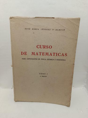 Portada del libro de CURSO DE MATEMÁTICAS para estudiantes de física, química e ingeniería