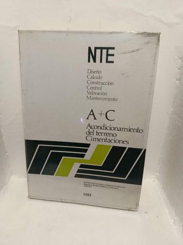 Portada del libro de NTE. A+C. Acondicionamiento del terreno. Cimentaciones. 1985