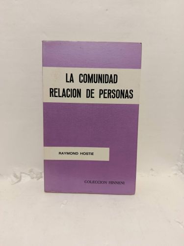 Portada del libro de LA COMUNIDAD, RELACIÓN DE PERSONAS