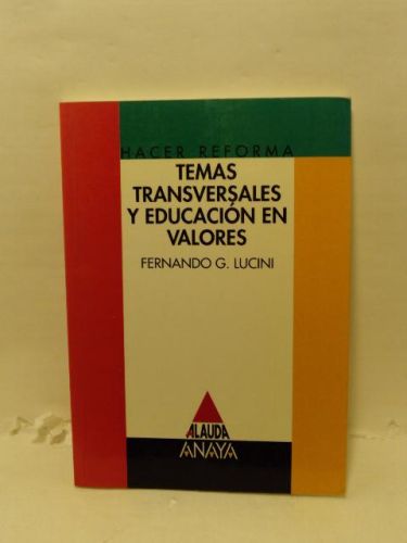 Portada del libro de TEMAS TRANSVERSALES Y EDUCACIÓN EN VALORES