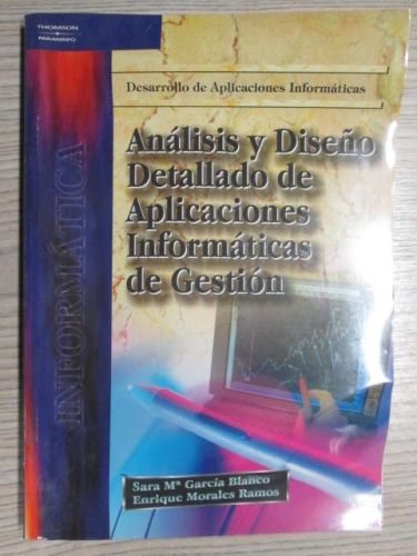 Portada del libro de ANALISIS Y DISEÑO DETALLADO DE APLICACIONES INFORMATICAS Y DE GESTIÓN