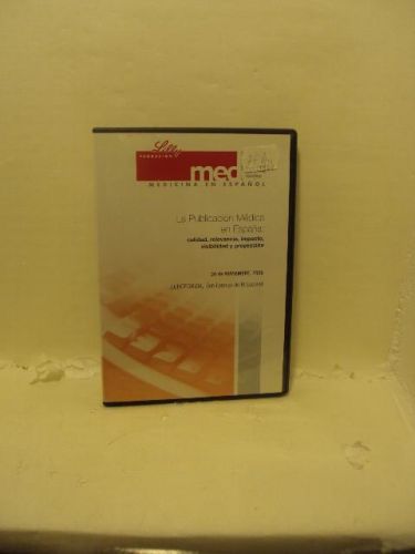 Portada del libro de LA PUBLICACIÓN MÉDICA EN ESPAÑA: Calidad,relevancia,impacto,visibilidad y proyección.(1 dvd)