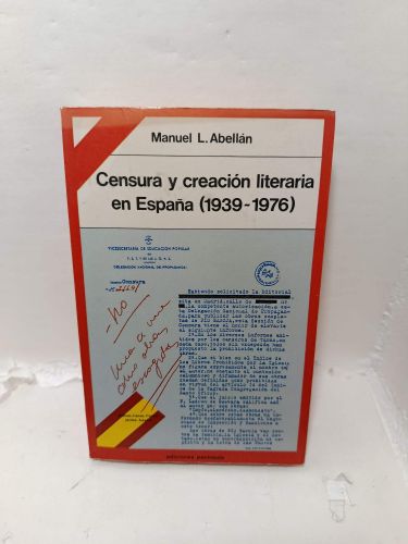 Portada del libro de CENSURA Y CREACIÓN LITERARIA EN ESPAÑA (1939-1976)