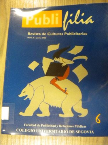Portada del libro de PUBLIFILIA REVISTA DE CULTURAS PUBLICITARIAS. NUM. 6