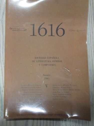 Portada del libro de SOCIEDAD ESPAÑOLA DE LITERATURA GENERAL Y COMPARADA ANUARIO 1983