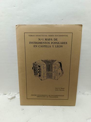 Portada del libro de Nº1 MAPA DE INSTRUMENTOS POPULARES DE CASTILLA Y LEÓN. Temas Didácticos: Serie Documental.
