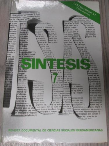 Portada del libro de SINTESIS 7. REVISTA DOCUMENTAL DE CIENCIAS SOCIALES IBEROAMERICANAS