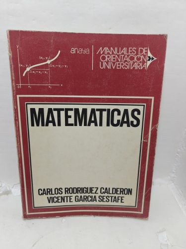 MANUALES DE ORIENTACION UNIVERSITARIA. Matemáticas