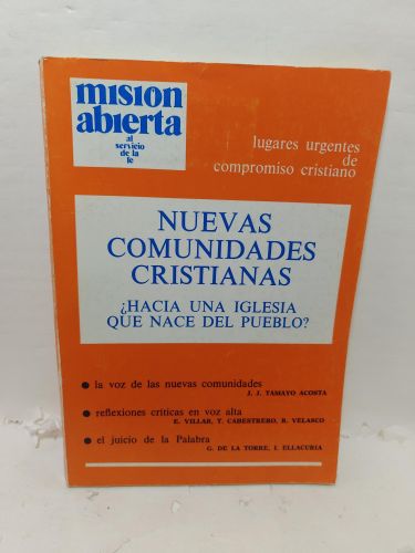 Portada del libro de NUEVAS COMUNIDADES CRISTIANAS. ¿Hacia una Iglesia que nace del Pueblo?