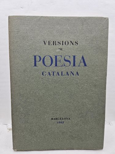 Portada del libro de VERSIONS DE POESÍA CATALANA