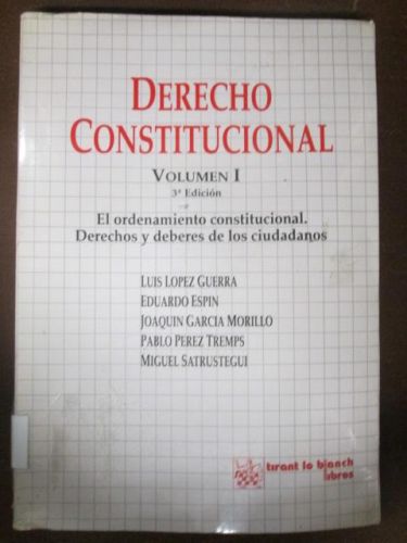 Portada del libro de DERECHO CONSTITUCIONAL. El ordenamiento constitucional. Derechos y deberes de los ciudadanos.