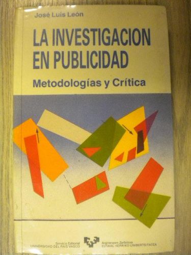 Portada del libro de LA INVESTIGACIÓN EN PUBLICIDAD. METODOLOGÍAS Y CRÍTICA