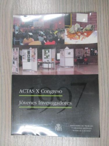 Portada del libro de ACTAS X CONGRESO. JÓVENES INVESTIGADORES 1997