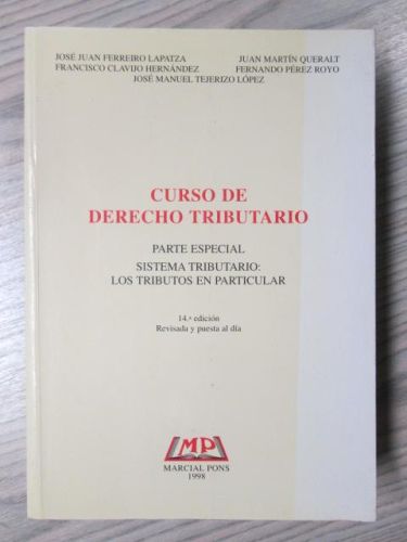 Portada del libro de CURSO DE DERECHO TRIBUTARIO. PARTE ESPECIAL. SISTEMA TRIBUTARIO: LOS TRIBUTOS EN PARTICULAR