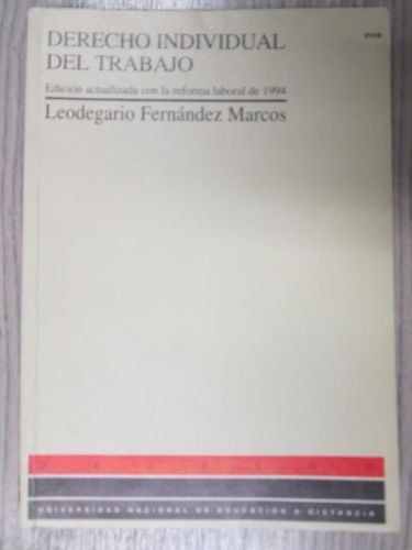 Portada del libro de DERECHO INDIVIDUAL DEL TRABAJO