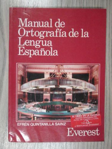 Portada del libro de MANUAL DE ORTOGRAFÍA DE LA LENGUA ESOAÑOLA
