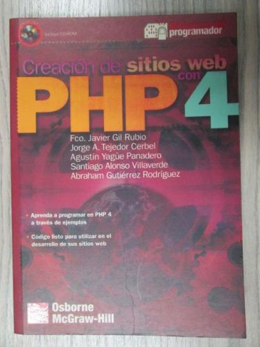 Portada del libro de CREACIÓN DE SITIOS WEB CON PHP 4
