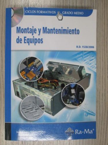 Portada del libro de MONTAJE Y MANTENIMIENTO DE EQUIPOS