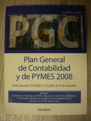 Portada del libro de PLAN GENERAL DE CONTABILIDAD Y DE PYMES 2009
