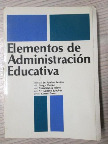 Portada del libro de ELEMENTOS DE ADMINISTRACIÓN EDUCATIVA
