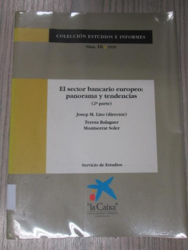 Portada del libro de EL SECTOR BANCARIO EUROPEO: PANORAMA Y TENDENCIAS (2ª PARTE)