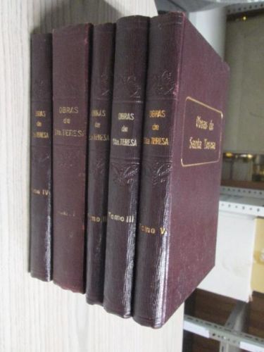 Portada del libro de OBRAS ESCOGIDAS DE SANTA TERESA. CINCO TOMOS