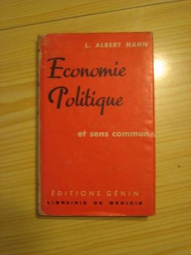 Portada del libro de ECONOMIE POLITIQUE ET SENS COMMUN