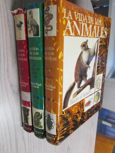 Portada del libro de LA VIDA DE LOS ANIMALES. 3 VOLÚMENES, LA POBLACIÓN DE LA TIERRA, LA EVOLUCIÓN DE LA VIDA, HACIA EL HOMBRE