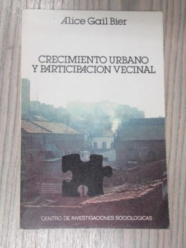 Portada del libro de CRECIMIENTO URBANO Y PARTICIPACIÓN VECINAL