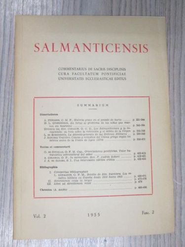 Portada del libro de SALMANTICENSIS: COMENTARIUS DE SACRIS DISCIPLINIS CURA FACULTATUM PONTIFICIAE UNIVERSITASTIS ECCLESIASTICAE...
