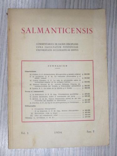 Portada del libro de SALMANTICENSIS: COMENTARIUS DE SACRIS DISCIPLINIS CURA FACULTATUM PONTIFICIAE UNIVERSITASTIS ECCLESIASTICAE...