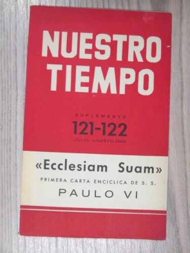 Portada del libro de NUESTRO TEMPO 121-122. PRIMERA CARTA ENCICLICA DE S. S. PAULO VI