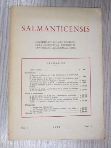 Portada del libro de SALMANTICENSIS: COMENTARIUS DE SACRIS DISCIPLINIS CURA FACULTATUM PONTIFICIAE UNIVERSITASTIS ECCLESIASTICAE...