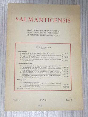 Portada del libro de SALMANTICENSIS: COMENTARIUS DE SACRIS DISCIPLINIS CURA FACULTATUM PONTIFICIAE UNIVERSITASTIS ECCLESIASTICAE...