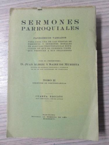 Portada del libro de SERMONES PARROQUIALES
