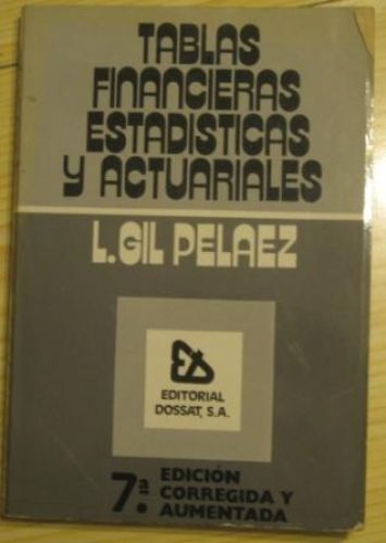 Portada del libro de TABLAS FINANCIERAS, ESTADÍSTICAS Y ACTUARIALES