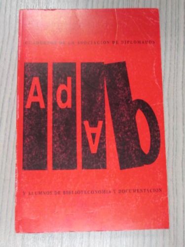 Portada del libro de CUADERNOS DE LA ASOCIACION DE DIPLOMADOS Y ALUMNOS DE BIBLIOTECONOMIA Y DOCUMENTACION II