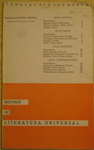 Portada del libro de RESUMEN DE LITERATURA UNIVERSAL