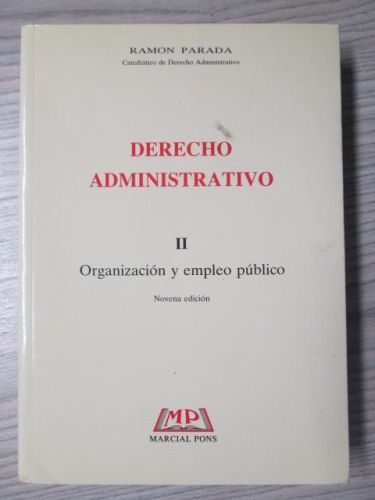 Portada del libro de DERECHO ADMINISTRATIVO:ORGANIZACION Y EMPLEO PUBLICO