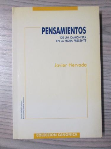 Portada del libro de PENSAMIENTOS DE UN CANONISTA EN LA HORA PRESENTE