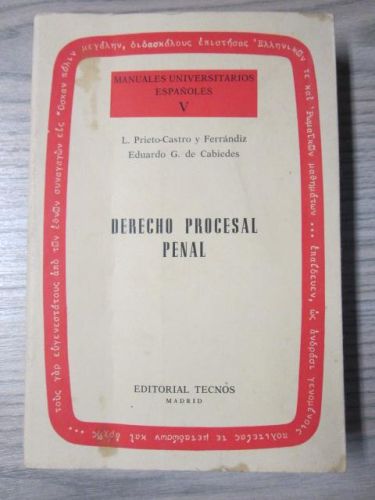 Portada del libro de DERECHO PROCESAL PENAL: MANUALES UNIVERSITARIOS ESPAÑOLES V