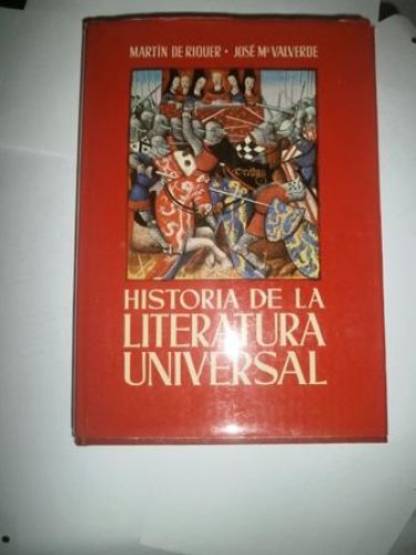 Portada del libro de HISTORIA DE LA LITERATURA UNIVERSAL. 4 TOMOS