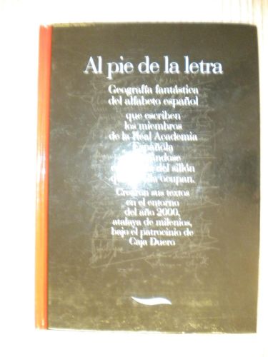 Portada del libro de AL PIE DE LA LETRA.