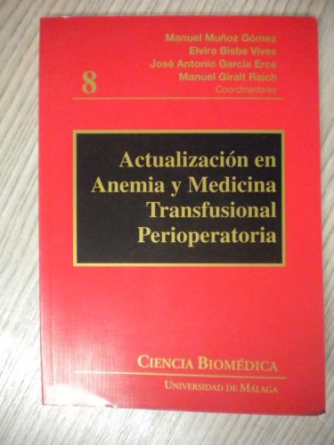 Portada del libro de ACTUALIZACIÓN EN ANEMIA Y MEDICINA TRANSFUSIONAL PERIIOPERATORIA