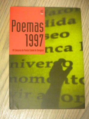 Portada del libro de POEMAS 1997. XV CONCURSO DE POESÍA CIUDAD DE ZARAGOZA.