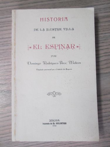 Portada del libro de HISTORIA DE LA ILUSTRE VILLA DE EL ESPINAR
